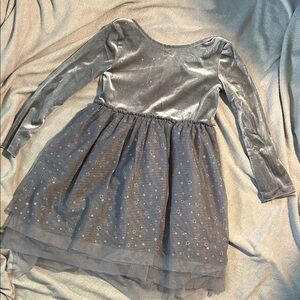 Girls Gray Long Sleeve Dress
